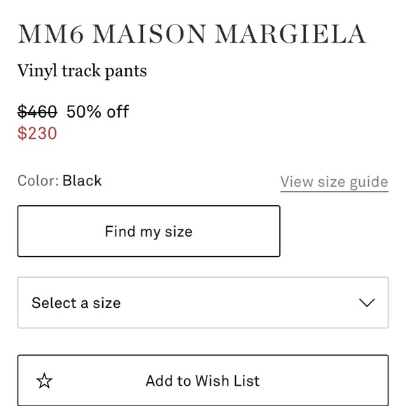MM6 Margiela Vinyl Track Pants - Picture 2 of 6